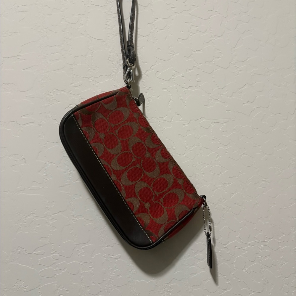 Coach Red and Brown Mini Bag - Picture 3 of 12